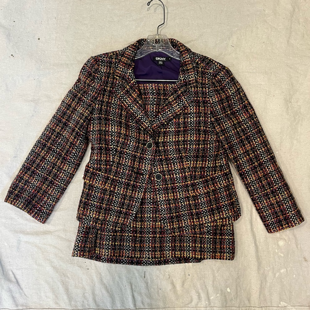 DKNY VINTAGE PLAID SKIRT SET EARLY 2000’s VINTAGE
